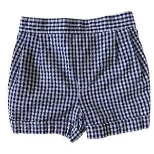 Vintage Kids Gingham Shorts in Navy and White